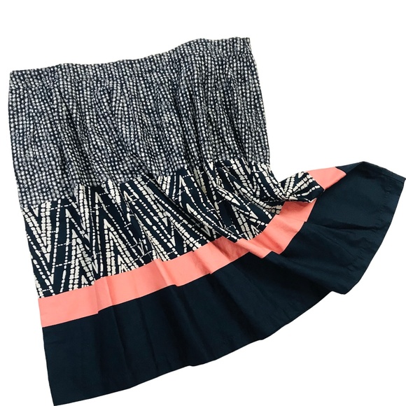 George Dresses & Skirts - Super Cute Navy Blue & Peach Skirt
